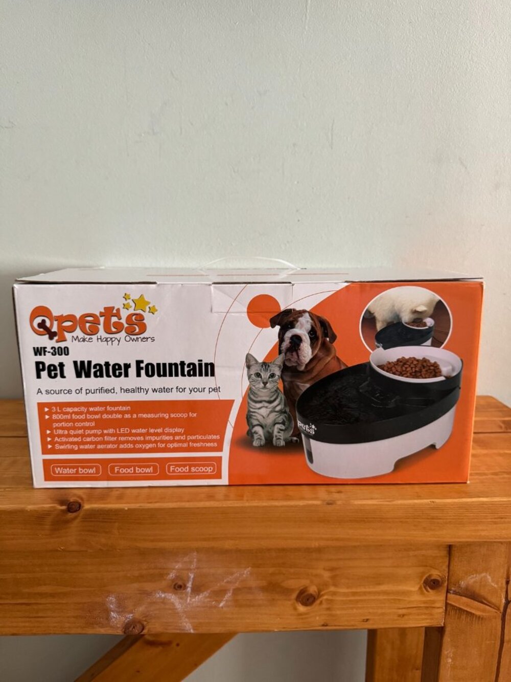 Qpets WF-300 Pet Water Fountain 3L - New in Box